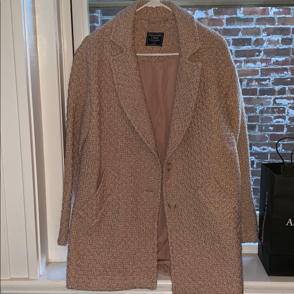 Blush Abercrombie wool coat